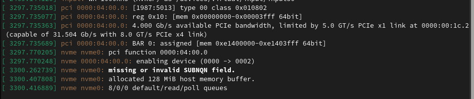 Fedora picked it up with no issues.